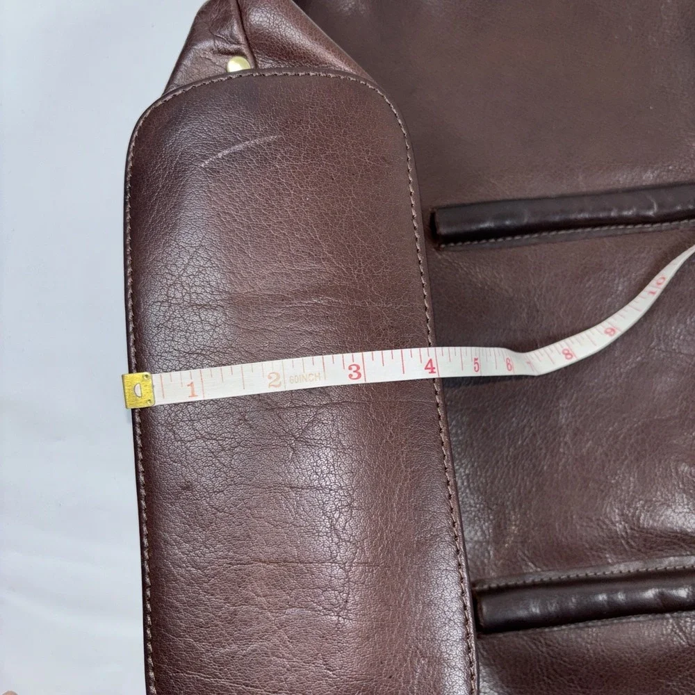 Noonday Collection Leather Arcadia Tote Bag Spacious‎ Purse Brown Braided Straps